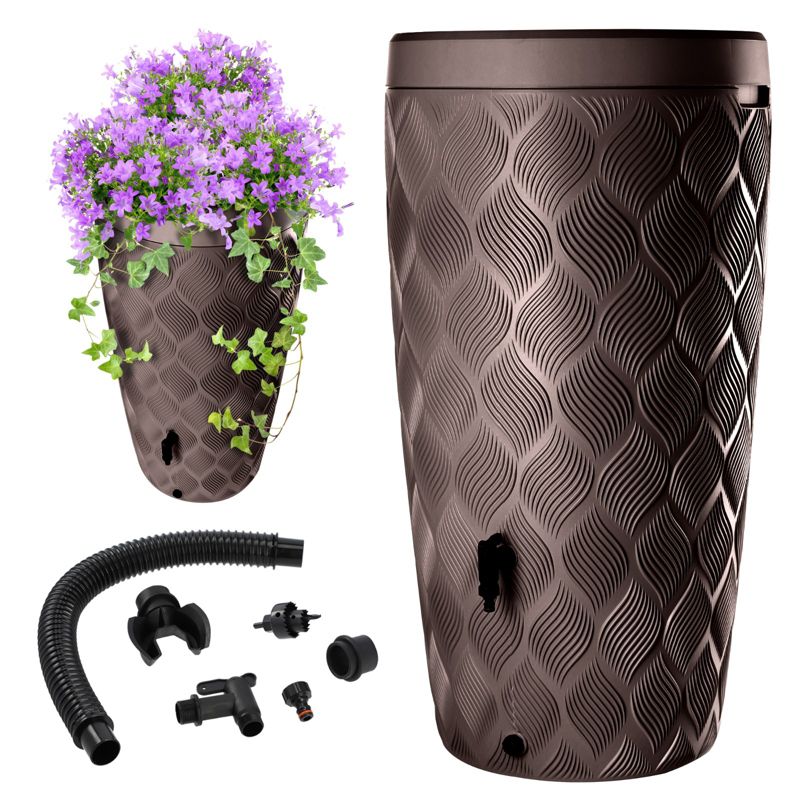 Zbiornik Na Deszczówkę KADAX 240L Beczka Pojemnik Na Deszcz Donica + Kran mocny 1szt.