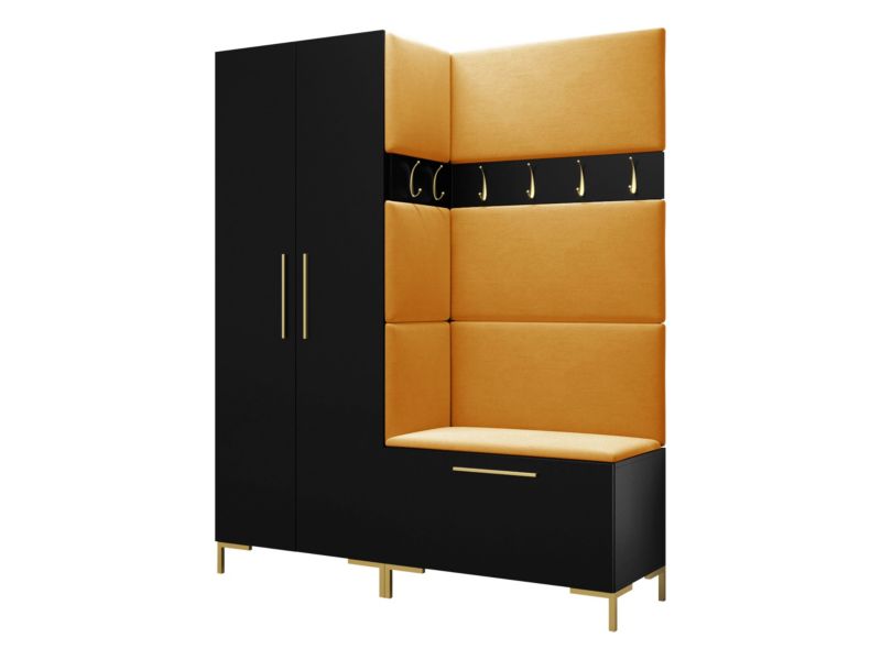Garderoba MIRJAN 24 Zilion I czarny + żółty 1 kpl.