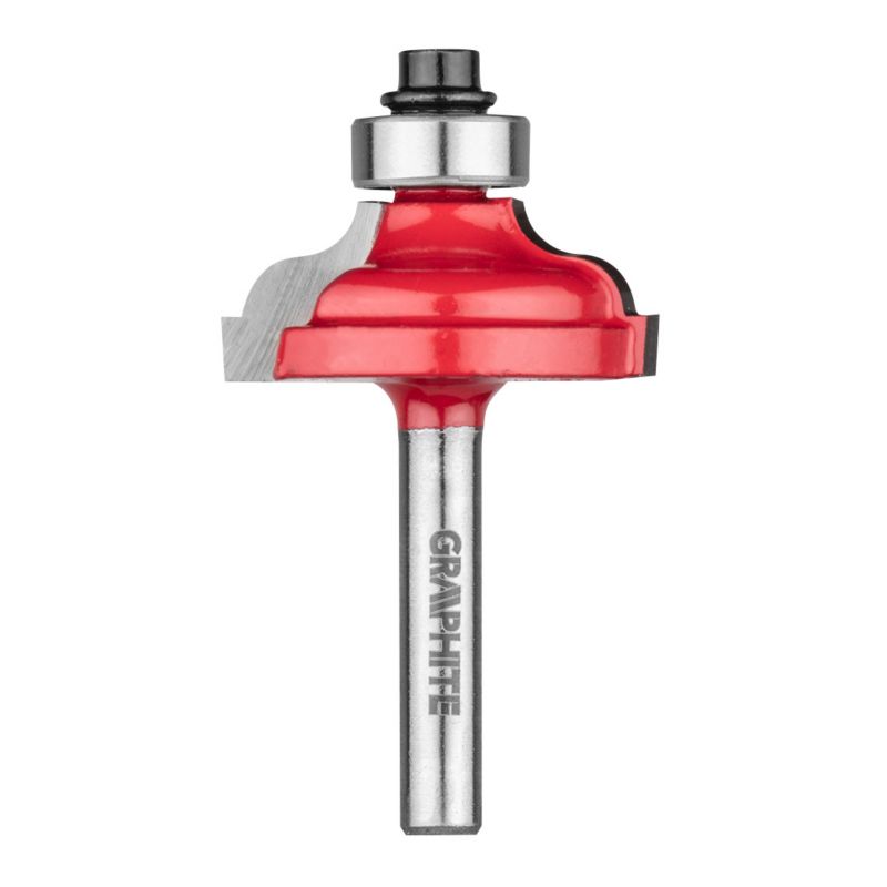 Frez kształtowy GRAPHITE z łożyskiem, zaokrąglający, HM, 32 x 12.9 mm, trzpień 6 mm 1 szt