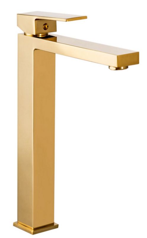 Zestaw Złoty Kran Umywalkowy Wysoki + Bidetowy Granitan Ister 1 szt.