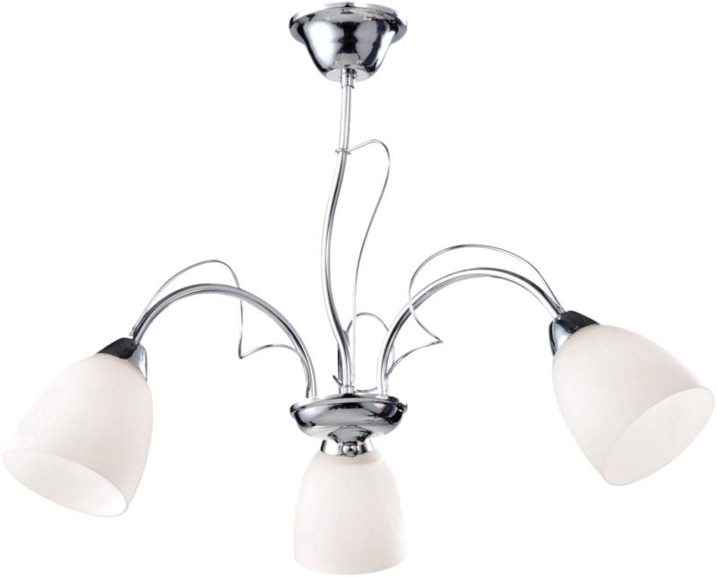 Lampa sufitowa wisząca Kaja Aron chromowana biała wym: 44 x 55 x 55 cm 3xE27 x 40W 1 szt.