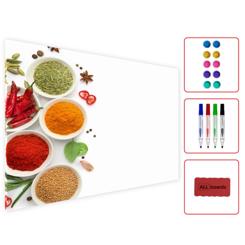 Tablica magnetyczna metalboards 60x40 cm ALLboards przyprawy 2 1 szt.