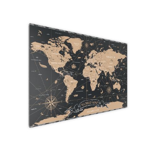 Tablica magnetyczna metalboards 60x40 cm ALLboards mapa czarna 1 szt.