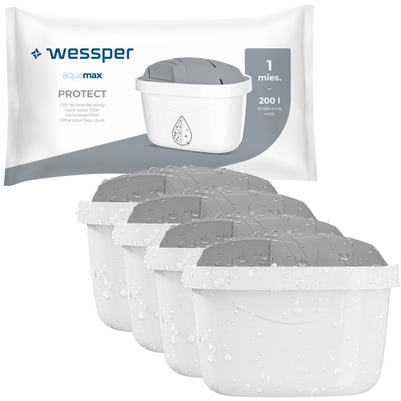 Filtr wody, Wessper, do dzbanków filtrujących, zamiennik do Brita Maxtra Plus, 4szt