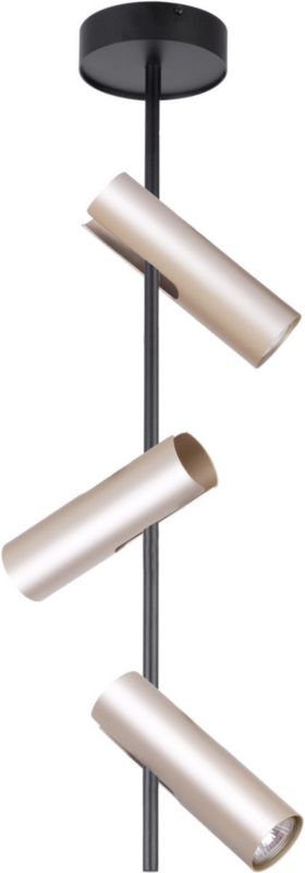 Oprawa sufitowa Sigma Lighting Leda czarno-złoty 3 x GU10 x IP20 wym: 76 x 28 x 13,5 cm - 1 szt.