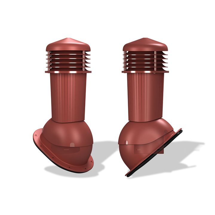 Kominek wentylacyjny WIRPLAST Normal PLUS 125mm z odpływem kondensatu na gont dach płaski rąbek blachę wentylacja 1szt.