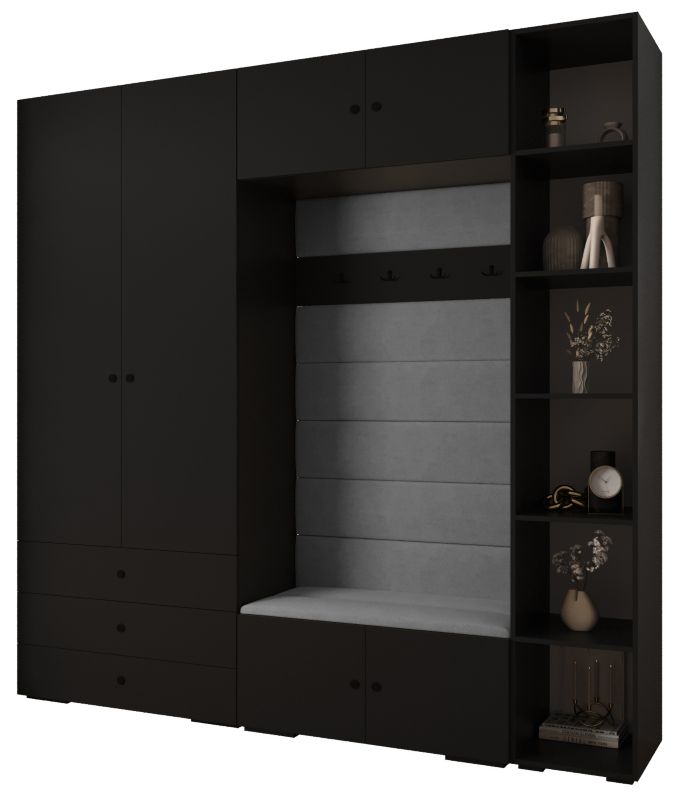 Garderoba do przedpokoju Abiks INOVA 2 Z10 czarny+czarny+manila16 1 szt.