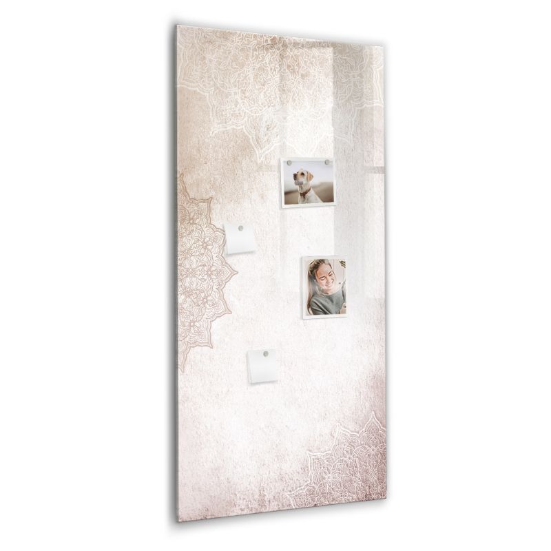 Szklana tablica magnetyczna Wallfluent 60x120 cm Mandale Czarny marker 1 szt.