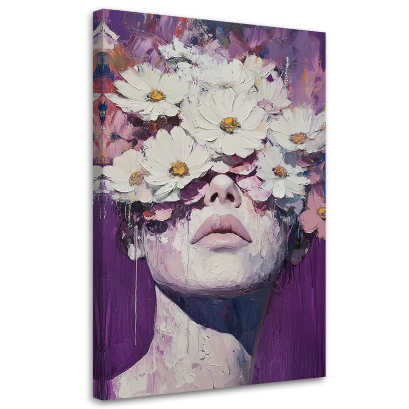Obraz do salonu Feeby Dziewczyna z kwiatami na głowie 60x90cm 1szt