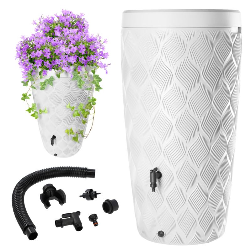 Zbiornik Na Deszczówkę KADAX 240L Beczka Pojemnik Na Deszcz Donica + Kran mocny 1szt.