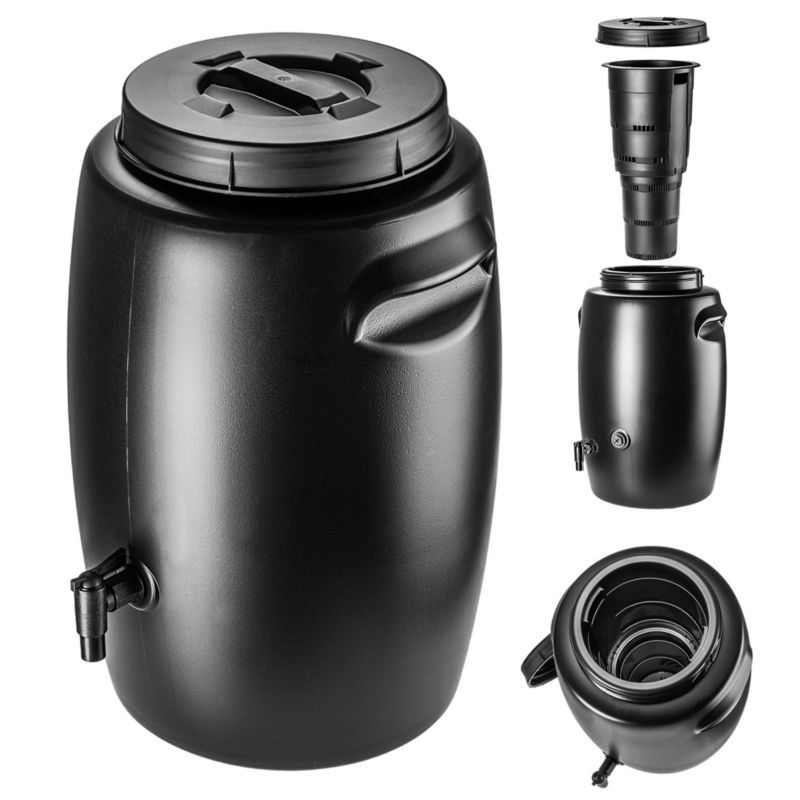 Zbiornik Na Nawóz KADAX 55L Ogrodowy Beczka Do Wytwarzania Nawozu Gnojówki Kran 1szt.