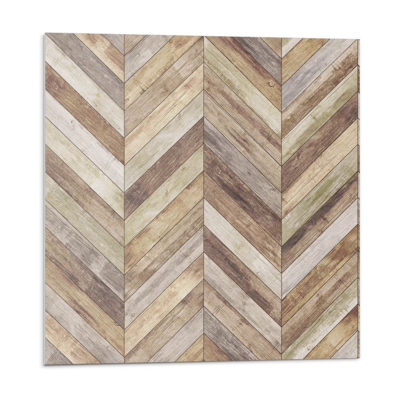 Kafelki samoprzylepne Wallfluent 30x30 cm Deski w jodełkę na stylowym tle 9 szt.