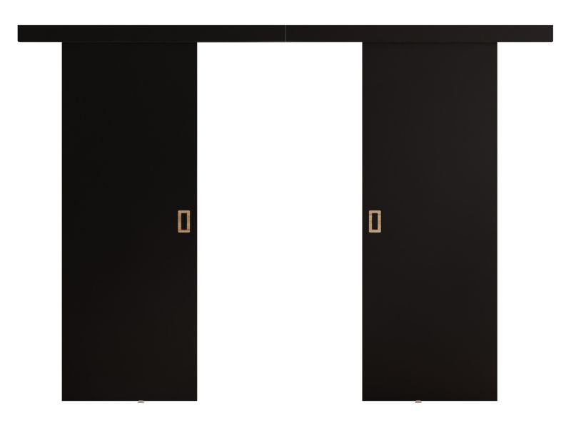 Drzwi przesuwne wewnętrzne MIRJAN 24 Werdi Duo 152 + samodomykacz czarny 1 kpl.