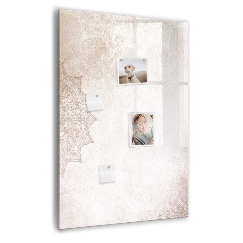 Szklana tablica magnetyczna Wallfluent 70x100 cm Mandale Czarny marker 1 szt.