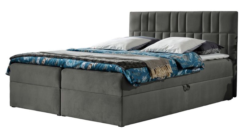 Łóżko kontynentalne MIRJAN 24 Top 3 140x200 popielaty 1 szt.