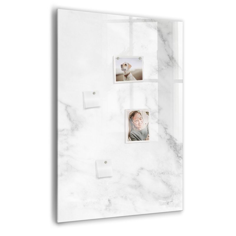 Szklana tablica magnetyczna Wallfluent 70x100 cm Marmur Czarny marker 1 szt.