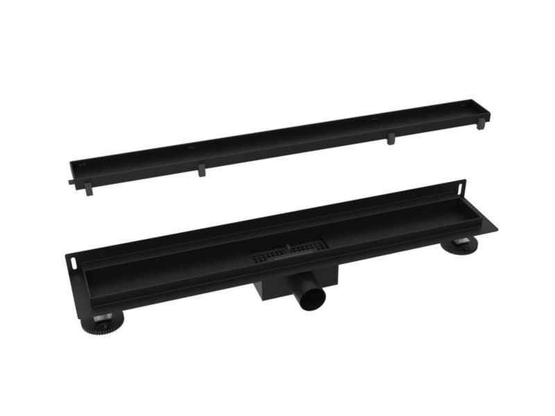 Odpływ liniowy przyścienny Purus 80 cm czarny