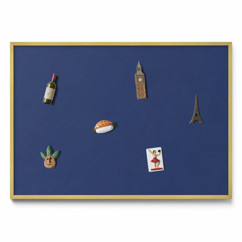Tablica magnetyczna Tulup 100x70 cm Kolor granatowy w złotej ramie 1 szt.
