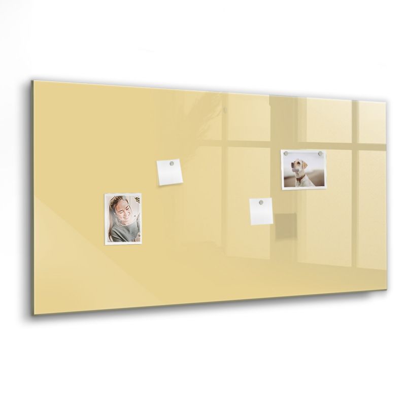 Szklana tablica magnetyczna Wallfluent 120x60 cm Kolor kremowy Czarny marker 1 szt.