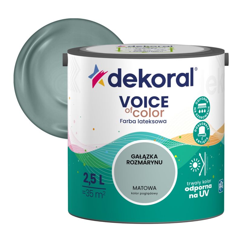 Farba kolorowa Dekoral Voice of Color gałązka rozmarynu 2,5 l