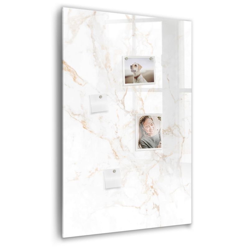 Szklana tablica magnetyczna Wallfluent 60x90 cm Elegancki marmur Czarny marker 1 szt.