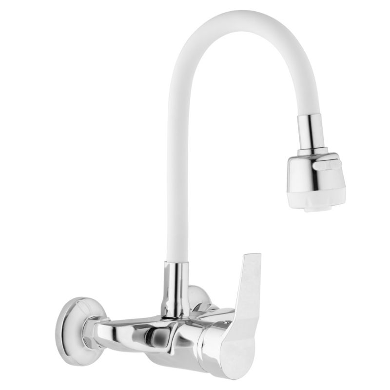 Bateria kuchenna DIOSA - YOKA HOME ścienna elastyczna wylewka kran biała - 1szt.