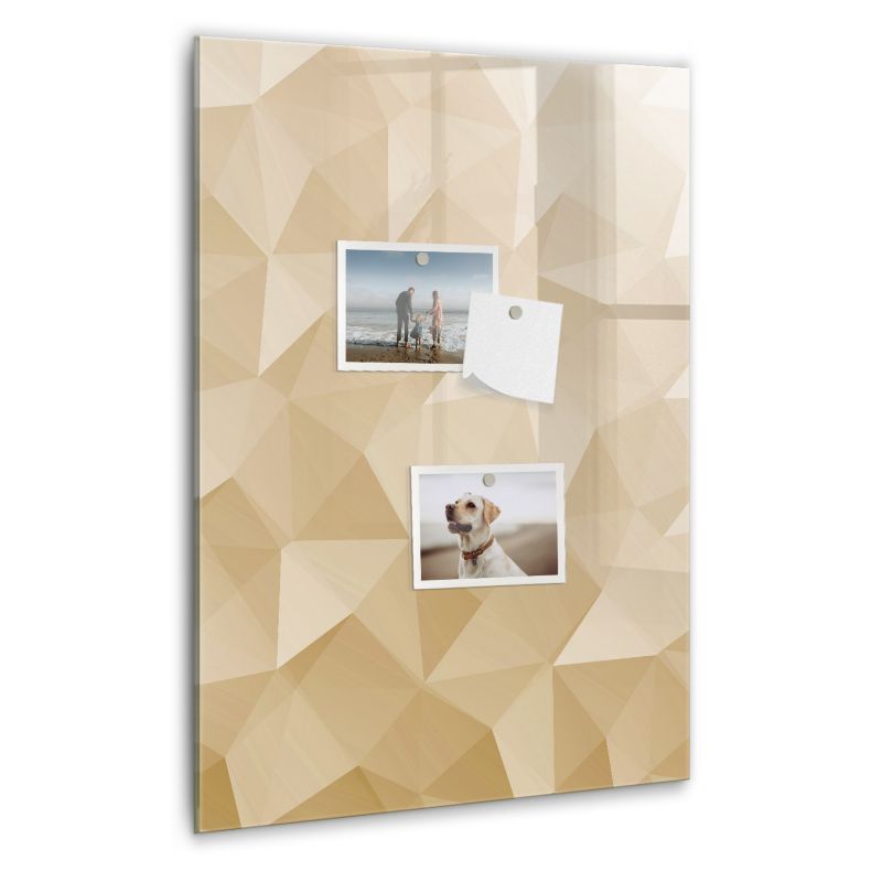 Szklana tablica magnetyczna Wallfluent 40x60 cm Trójkąty abstrakcja Czarny marker 1 szt.