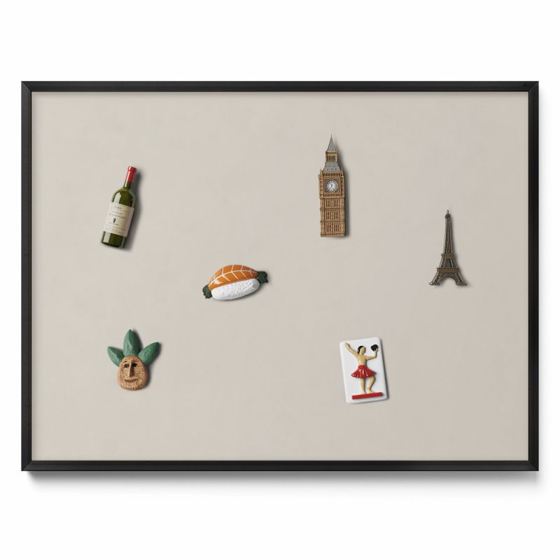 Tablica magnetyczna Tulup 80x60 cm Kolor kremowy w czarnej ramie 1 szt.