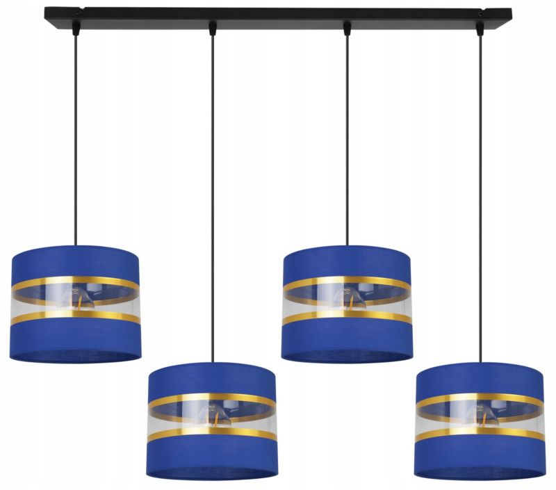 Lampa sufitowa wisząca Light Home LH Elegance Gold 4x E27 60W granatowy/czarny 1szt.