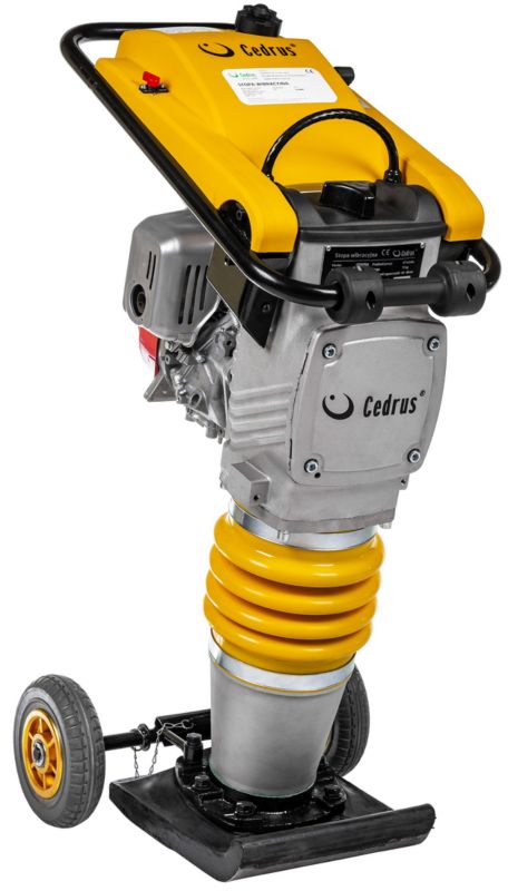 Cedrus St01 Zagęszczarka Skokowa Do Gruntu Stopa Wibracyjna Ubijarka Płytowa Skoczek 75Kg + Koła Transportowe - 1szt.