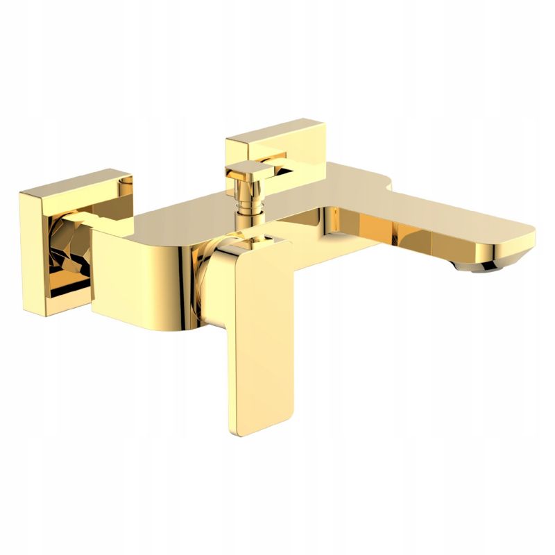 Bateria wannowo-prysznicowa Durasan Montana złoty połysk ścienna 1-uchwytowa 1 szt.