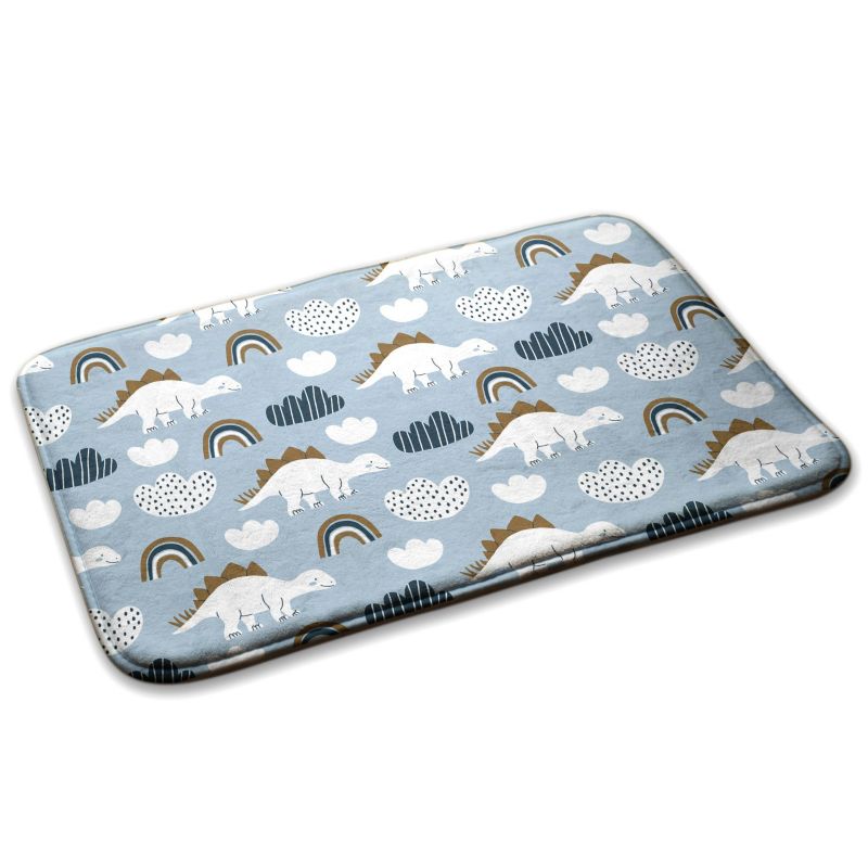 Dywanik dla dzieci Tulup 90x60cm Dinozaury i chmury Miękki i antypoślizgowy 1 szt.