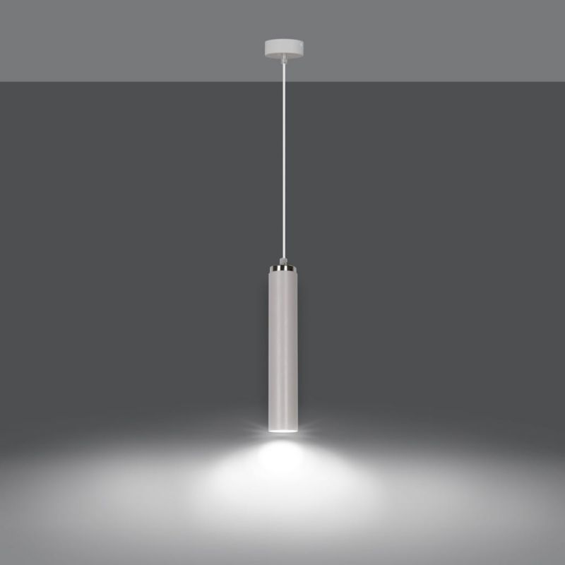 Lampa sufitowa Emibig Luna biała chromowana wym: 100 x 8 x 8 cm 1xGU10 x 10W 1 szt.