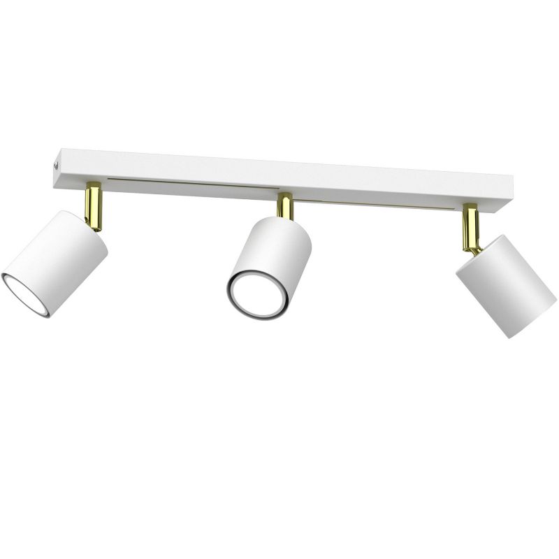 Lampa sufitowa Luminex Striper biały mat-złoty połysk Listwa z lampami 3 x GU10 x 8W wym: 14,5 x 40 x 5,5 cm - 1 szt.