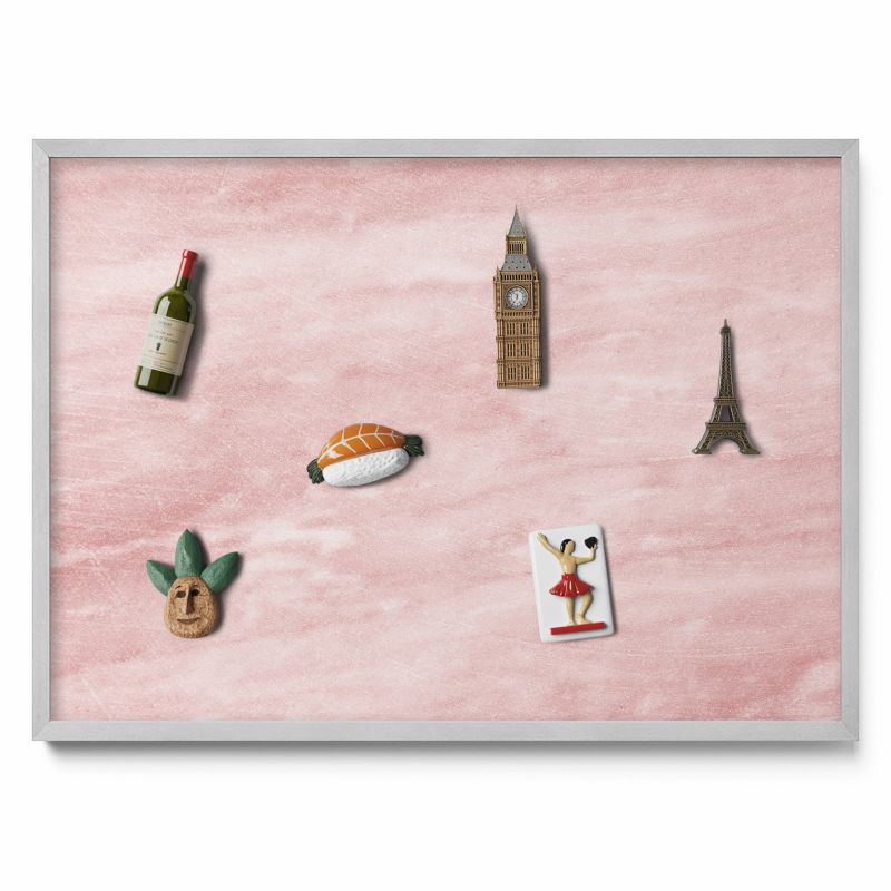 Tablica magnetyczna Tulup 70x50 cm Pasteloa tekstura skały w srebrnej ramie 1 szt.