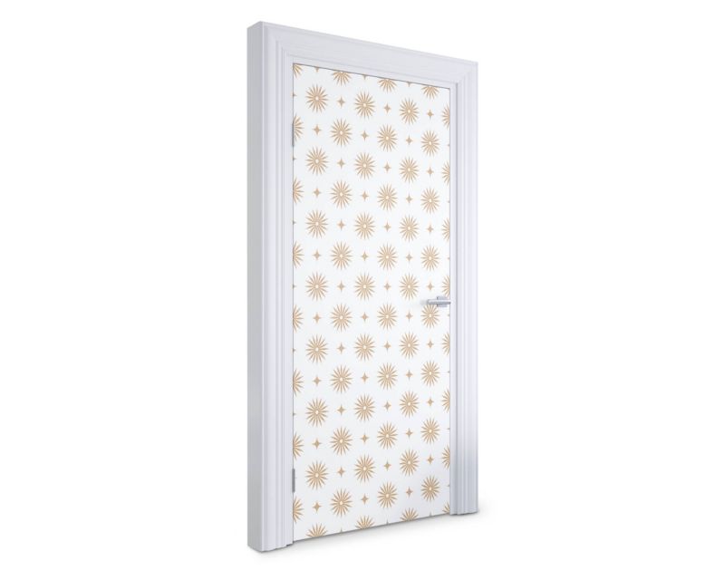 Naklejka na drzwi Wallfluent 95x205 cm Złote gwiazdy 1 szt.
