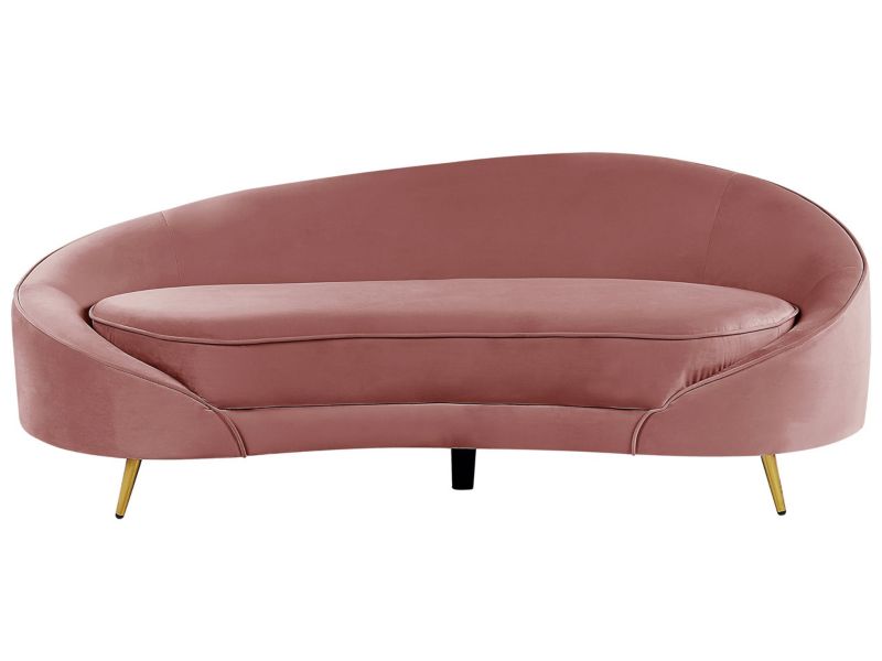 Sofa welurowa różowa Savar 1 szt.