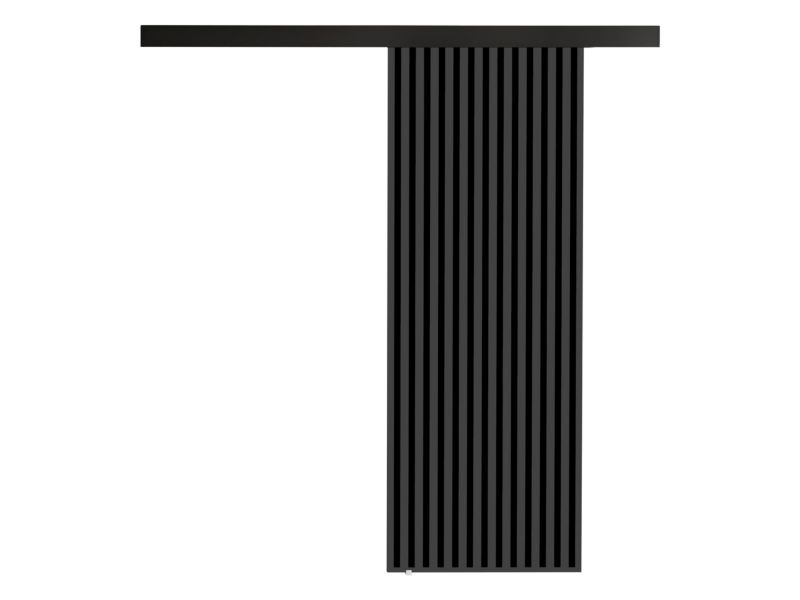 Drzwi przesuwne wewnętrzne MIRJAN 24 Belmo 70 + samodomykacz grafit antracyt / czarne lamele 1 kpl.