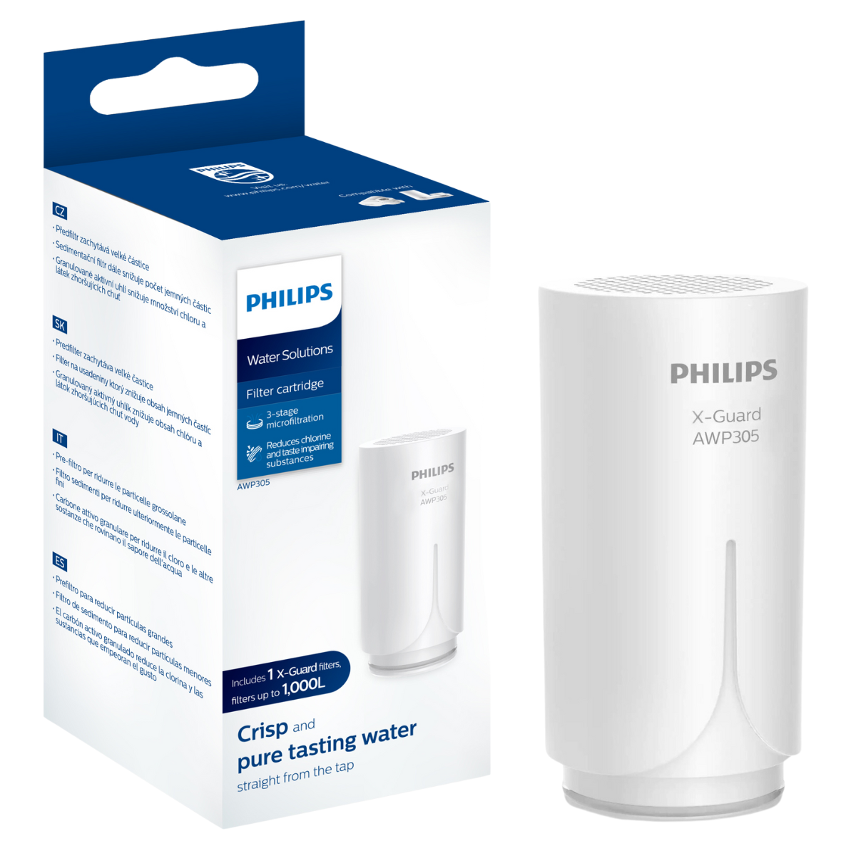 Wkład do filtra na kran Philips AWP305. Wymienny filtr X-Guard do AWP3754 i AWP3704.