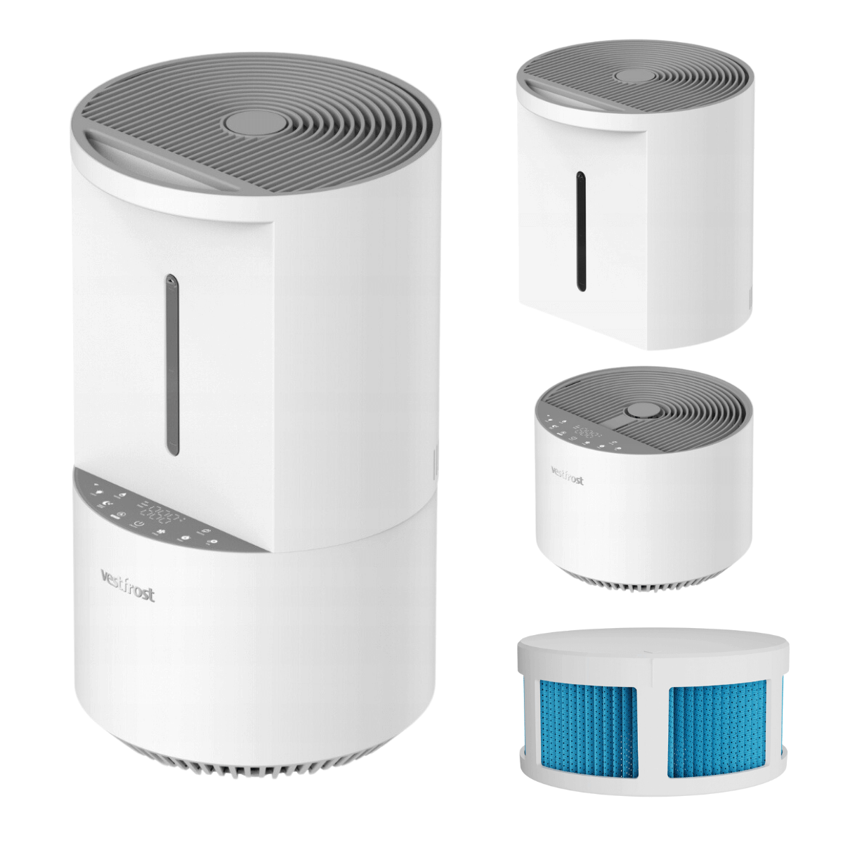 Nawilżacz powietrza Vestfrost VP-H2I40WH. Ewaporacyjny nawilżacz na powierzchnię 40 m2.