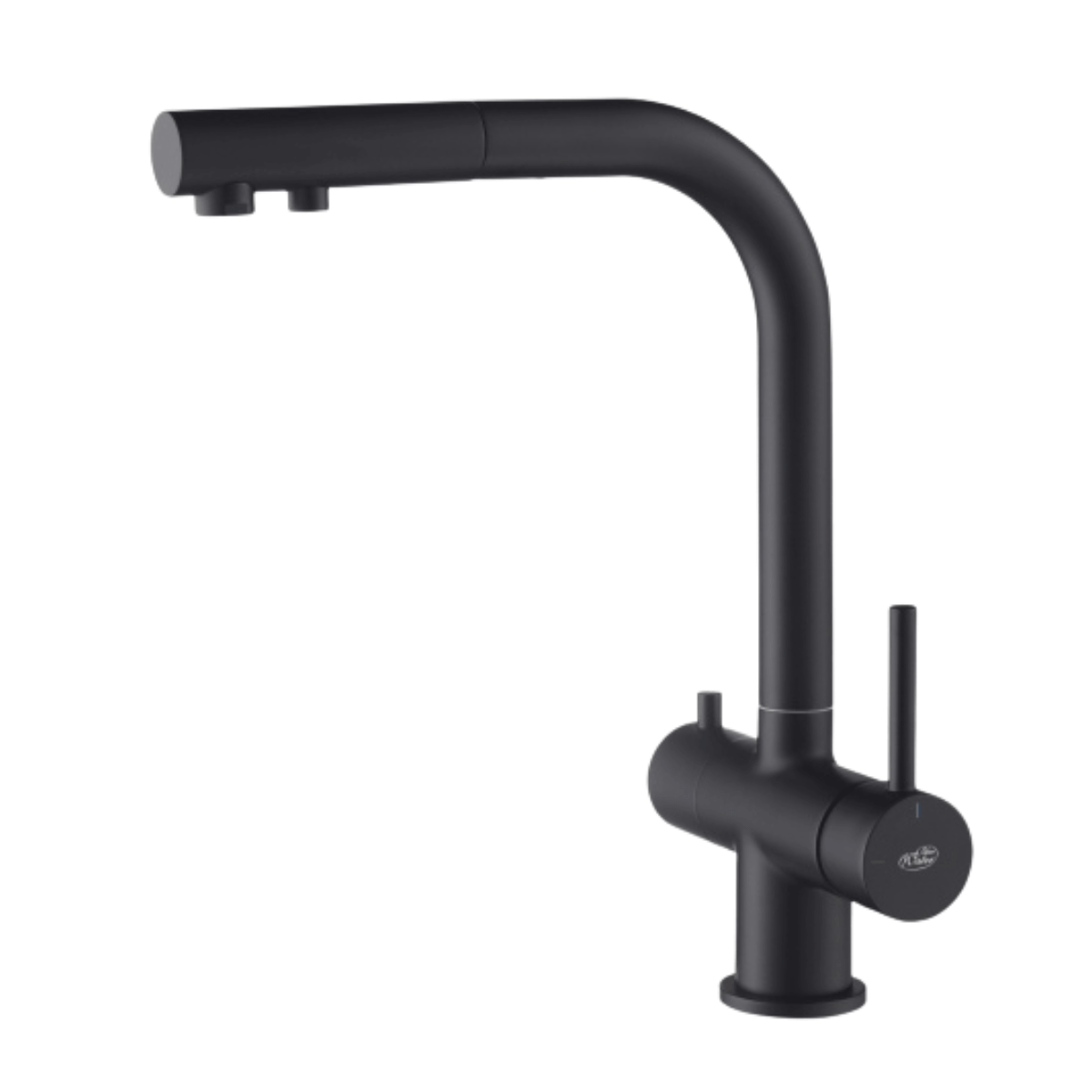 Blue Water Apala kran kuchenny czterodrożny w kolorze czarny mat, wyciągana wylewka.