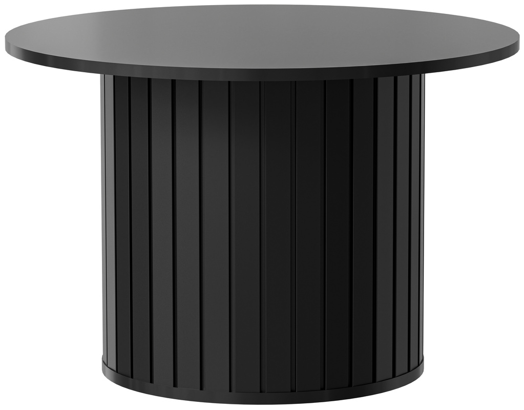 Okrągły stolik kawowy do salonu 70 cm czarny ZELDA