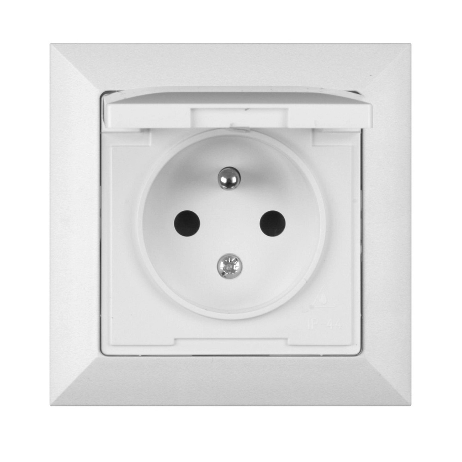Gniazdo Pola pojedyncze IP44 białe