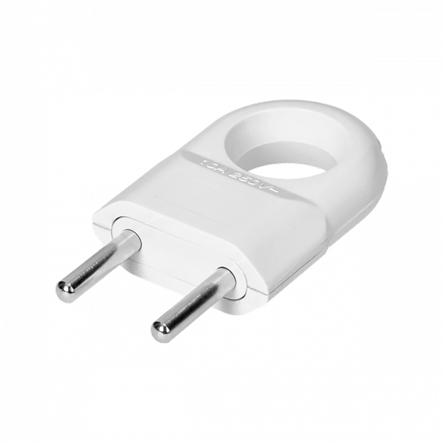 Orno Wtyczka płaska z uchem 2PEURO biała