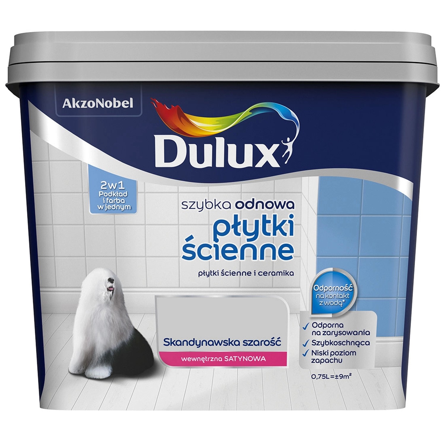 Dulux Szybka odnowa Płytki ścienne skandynawska szarość 750 ml