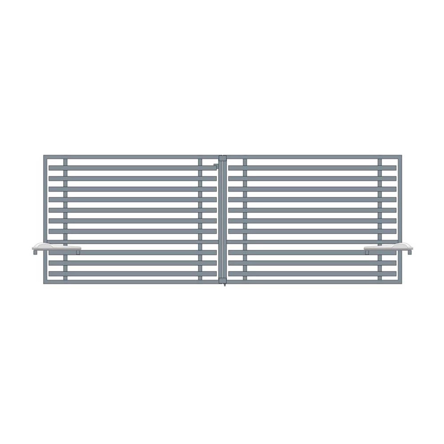 Jarmex Brama Rimini dwuskrzydłowa z napędem antracyt mat 397x140cm