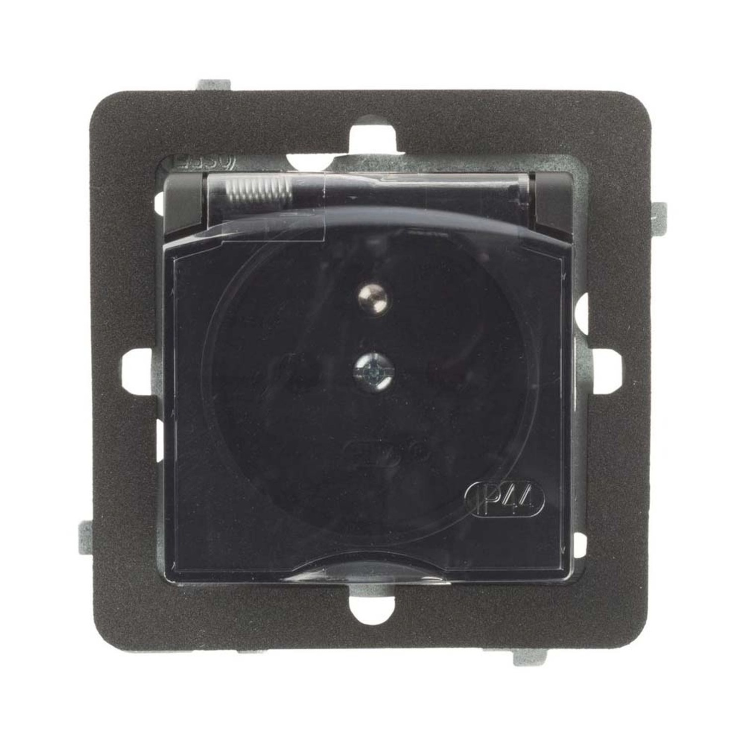 Gniazdo Rosa pojedyncze IP44 czerń