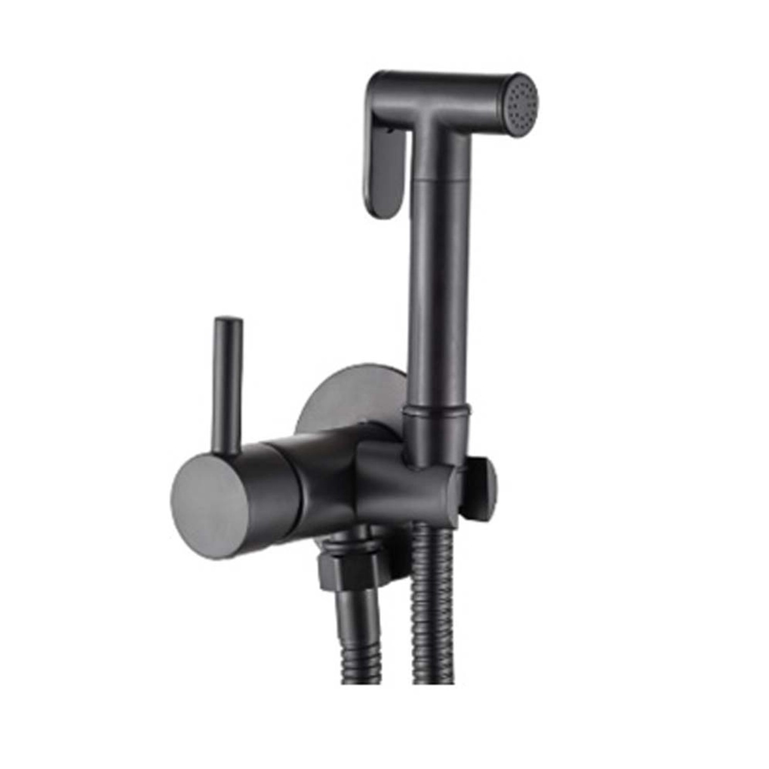 Invena Bateria bidetowa ścienna podtynkowa czarna