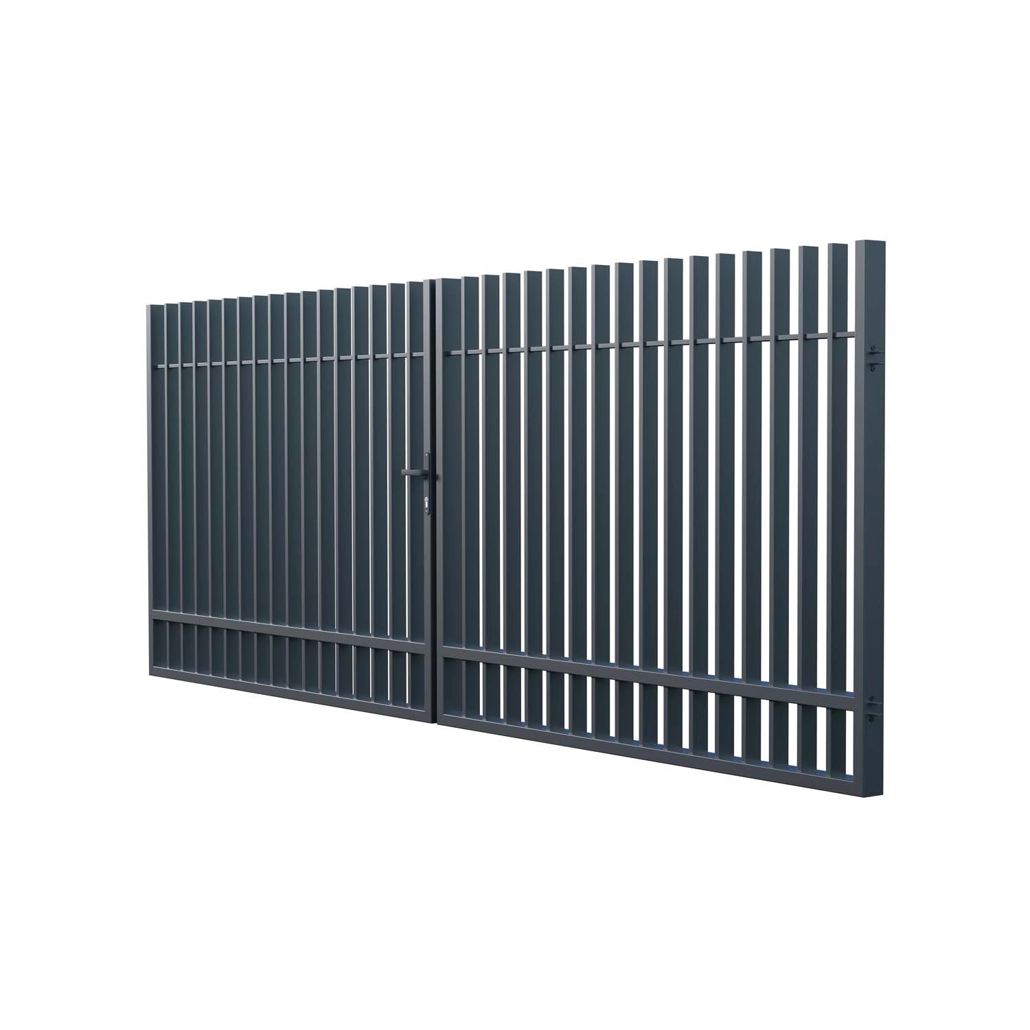 Brama Solano antracyt dwuskrzydłowa - 400 x 150 cm