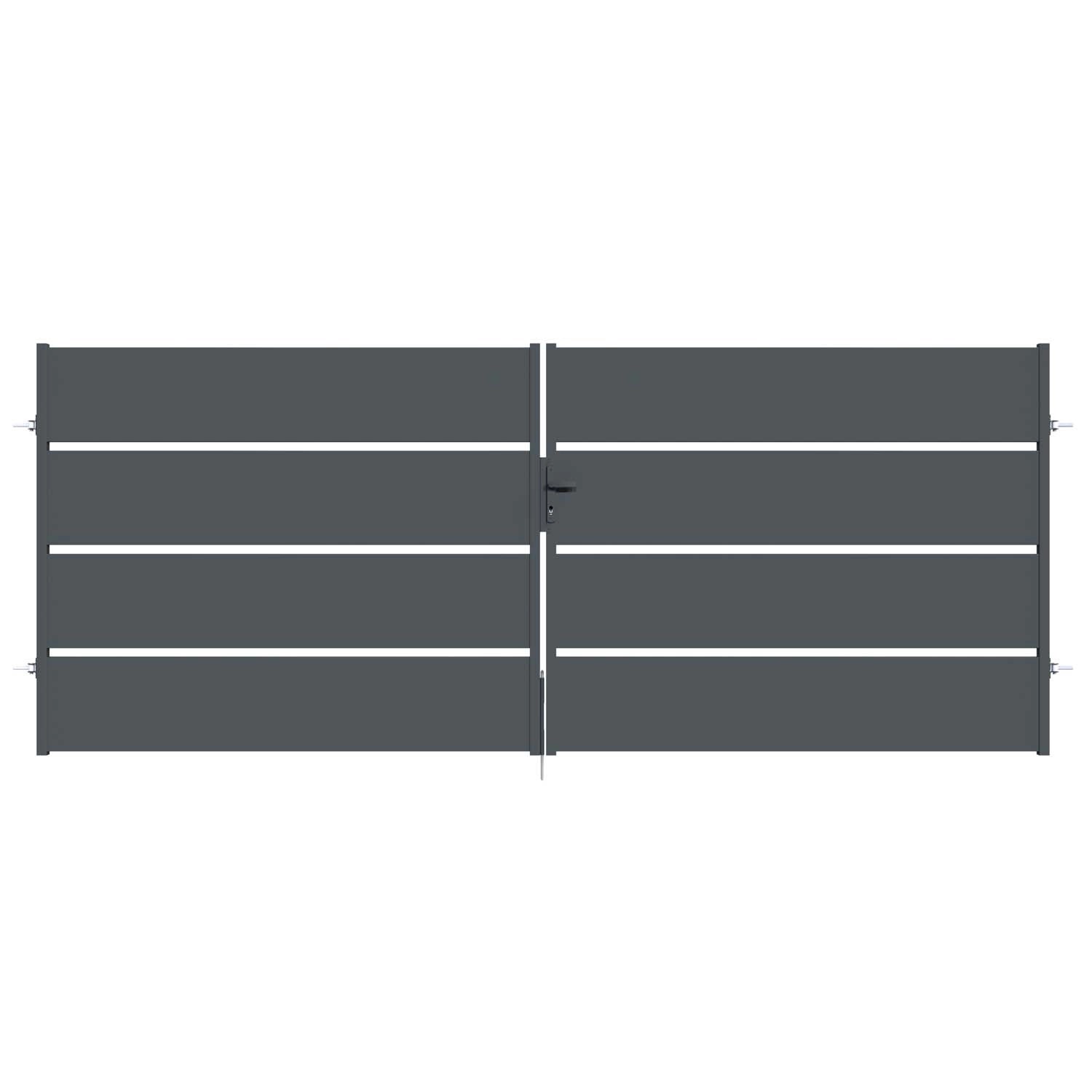 Brama Aspre antracyt dwuskrzydłowa + napęd - 400 x 160 cm